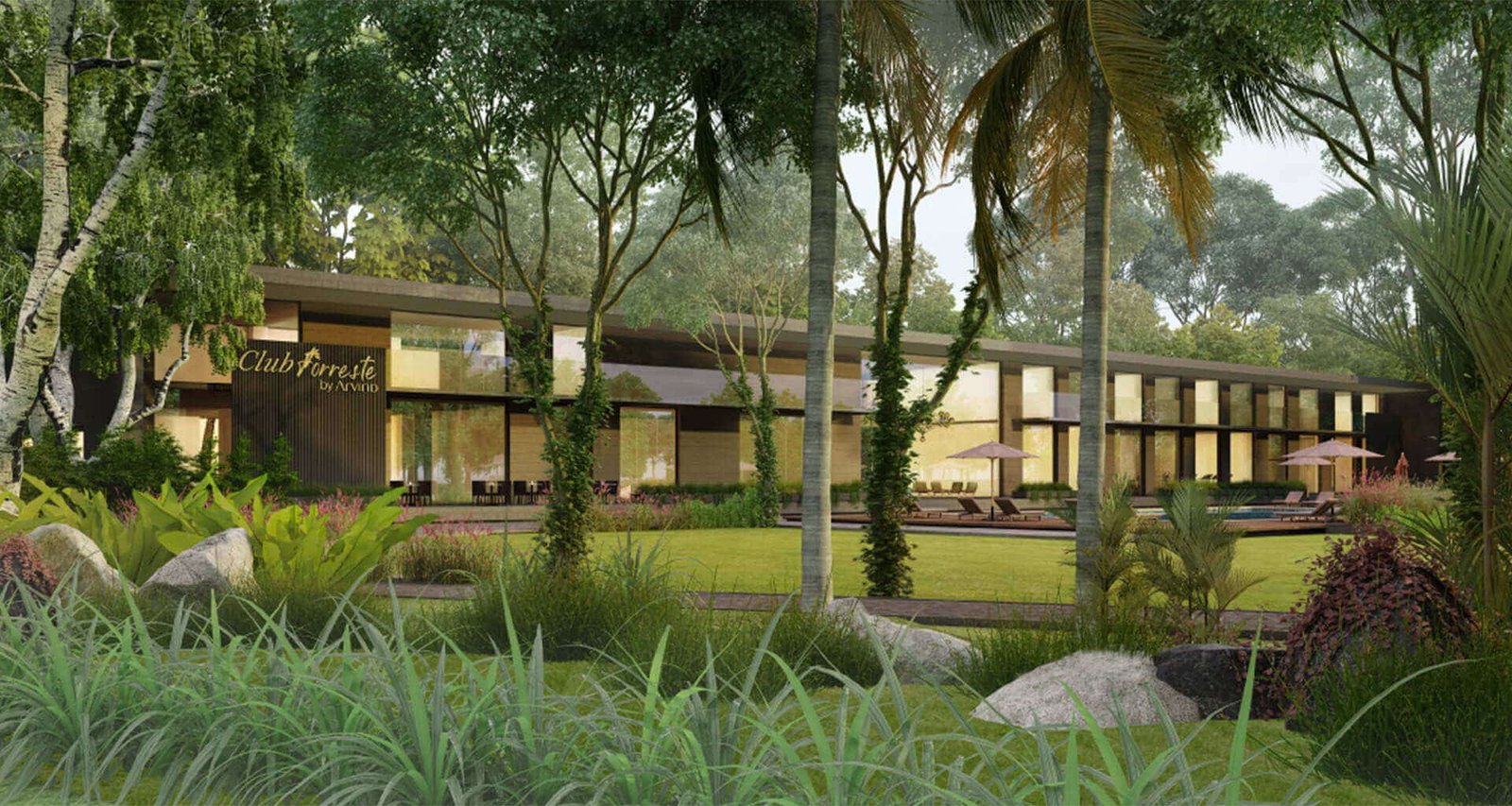 Clubhouse Elevation at Arvind Forreste